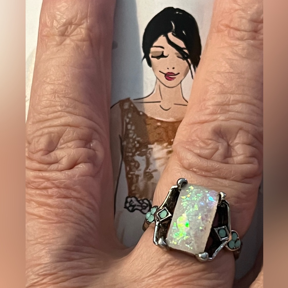 Fire Opal Ring - image 1
